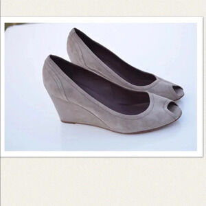 J. Crew Mara peep toe wedges